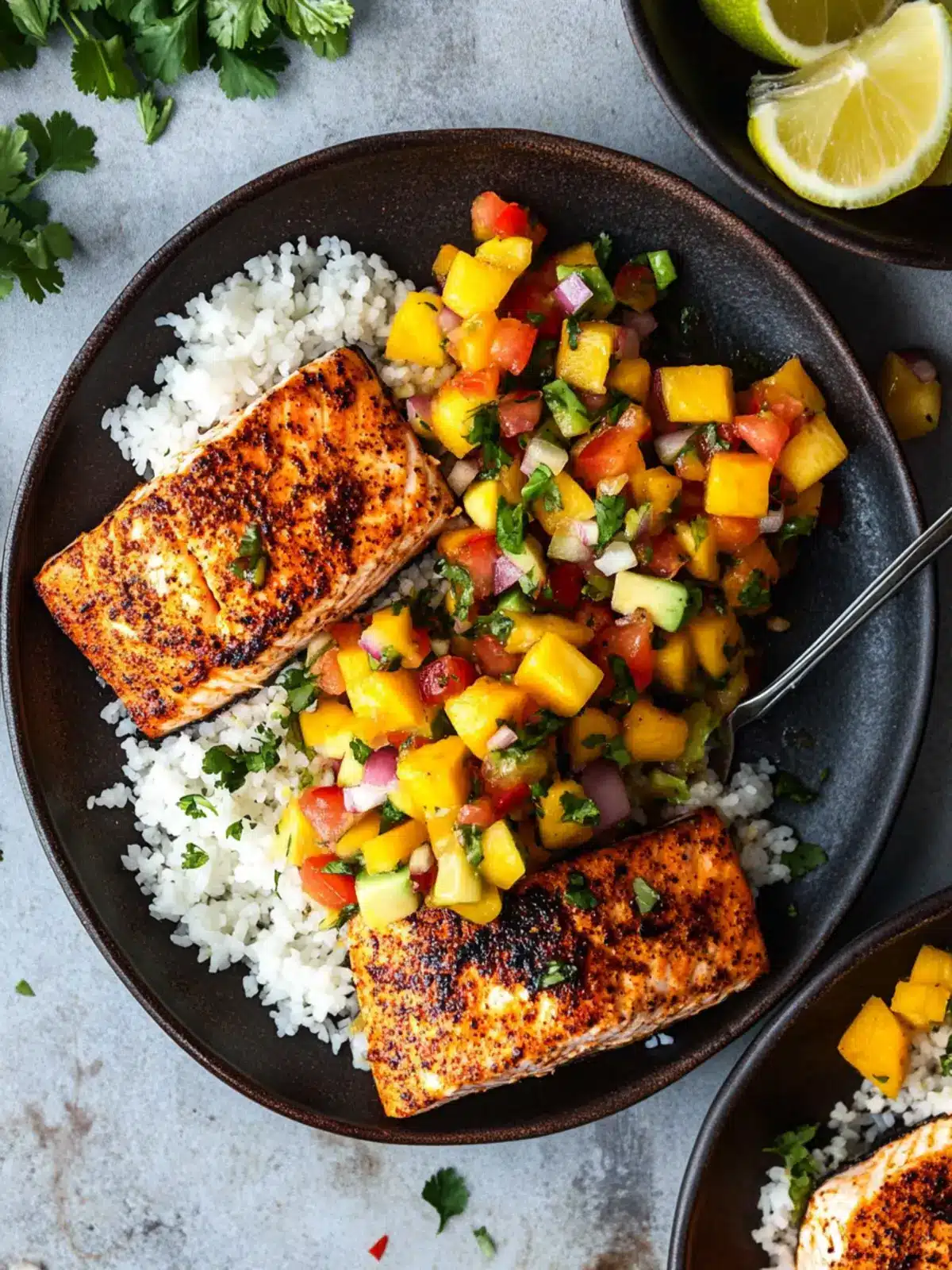 Zesty Cajun Salmon w/ Mango Salsa for an Amazing Dinner 2 Cajun Salmon w/ Mango Salsa