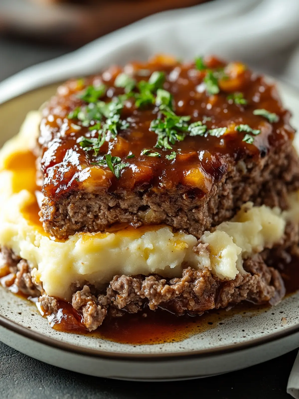 Cozy Meatloaf with Mashed Potatoes Casserole Delight 3 Meatloaf with Mashed Potatoes