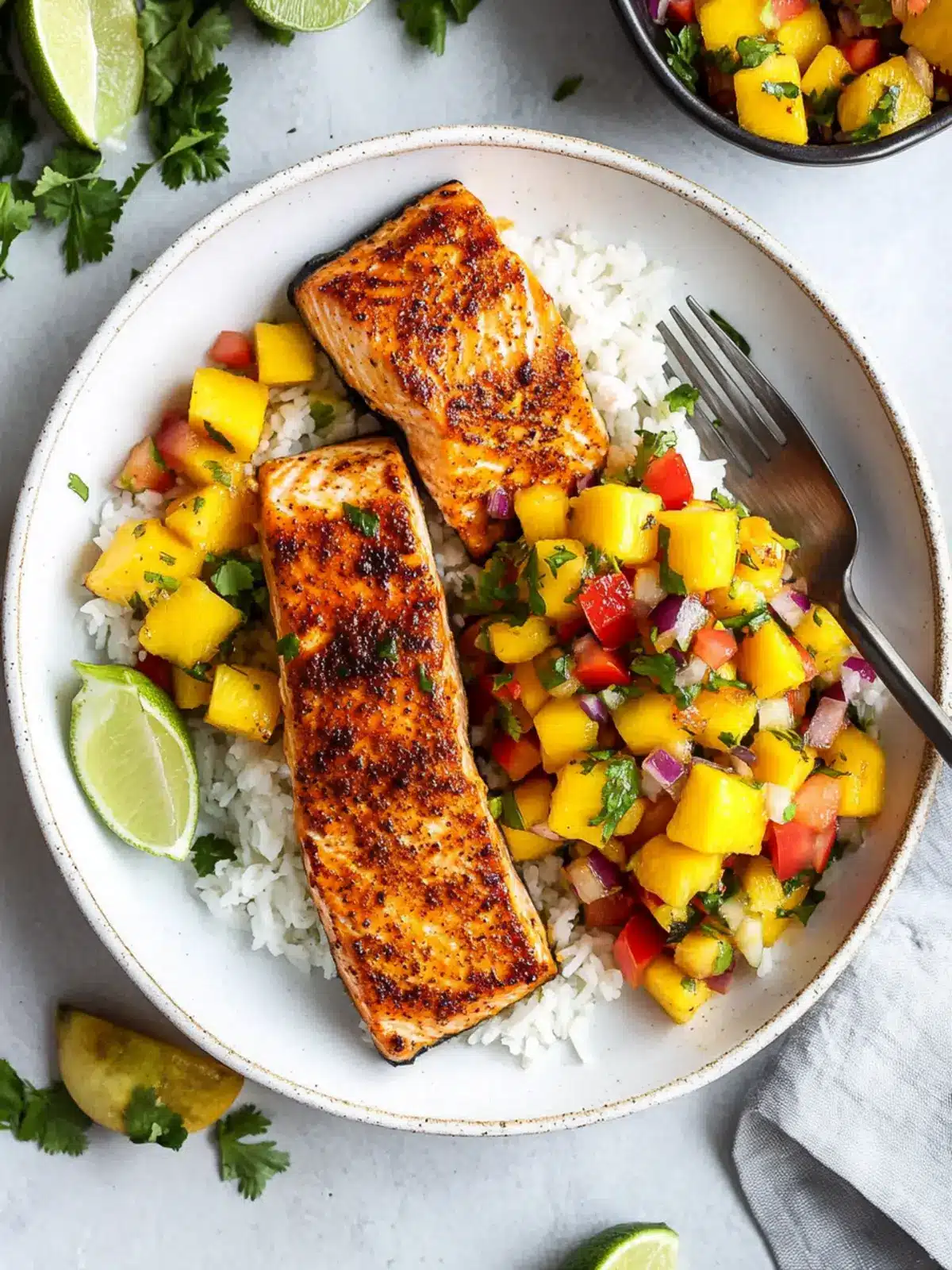 Zesty Cajun Salmon w/ Mango Salsa for an Amazing Dinner 3 Cajun Salmon w/ Mango Salsa