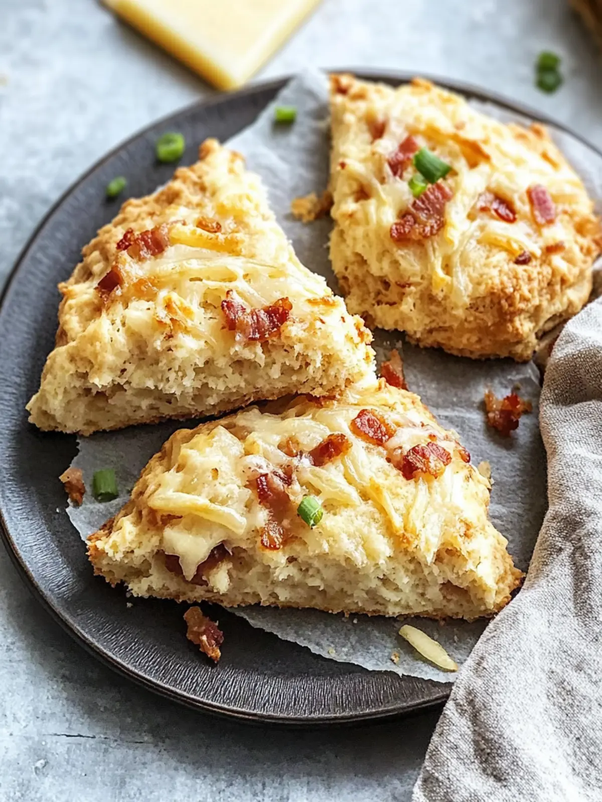 Asiago Caramelized Onion Bacon Scones: Quick and Savory Treats 4 Asiago Caramelized Onion Bacon Scones