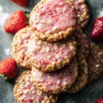 Strawberry Iced Oatmeal Cookies that Brighten Your Day 7 Strawberry Iced Oatmeal Cookies