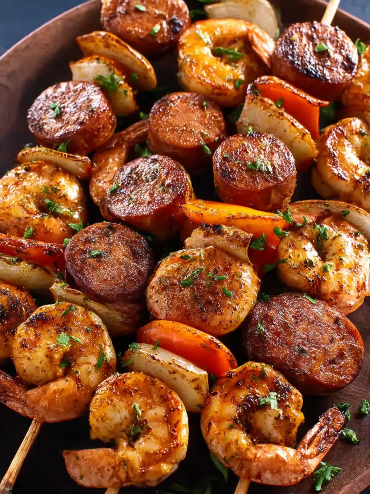 Savor Cajun Butter Shrimp & Sausage Skewers for Grilling Fun 4 Cajun Butter Shrimp & Sausage Skewers