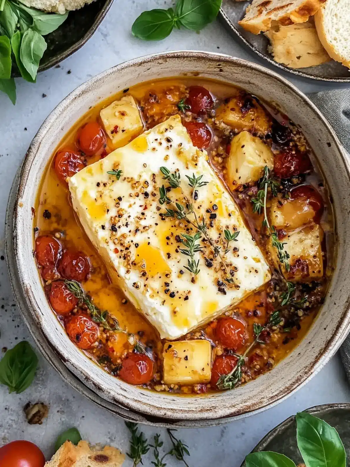 Hot Honey Baked Feta: Irresistibly Sweet and Savory Delight 2 Hot Honey Baked Feta