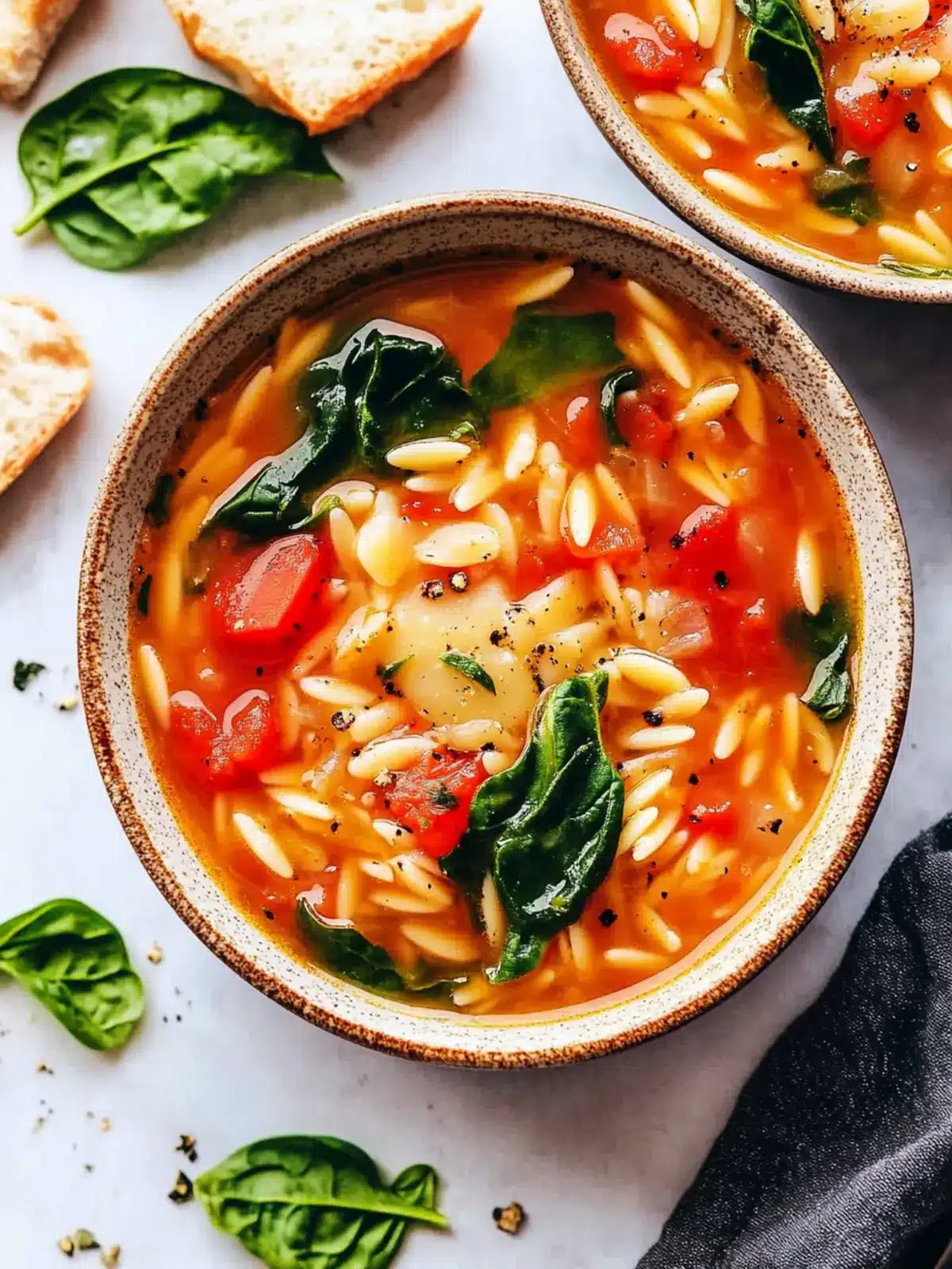 Delicious Italian Orzo Spinach Soup for Cozy Nights 3 Italian Orzo Spinach Soup