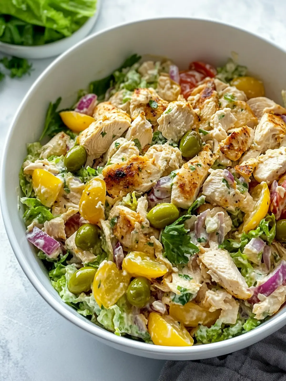 Zesty Pepperoncini Chicken Salad with Creamy Chickpeas 4 Pepperoncini Chicken Salad