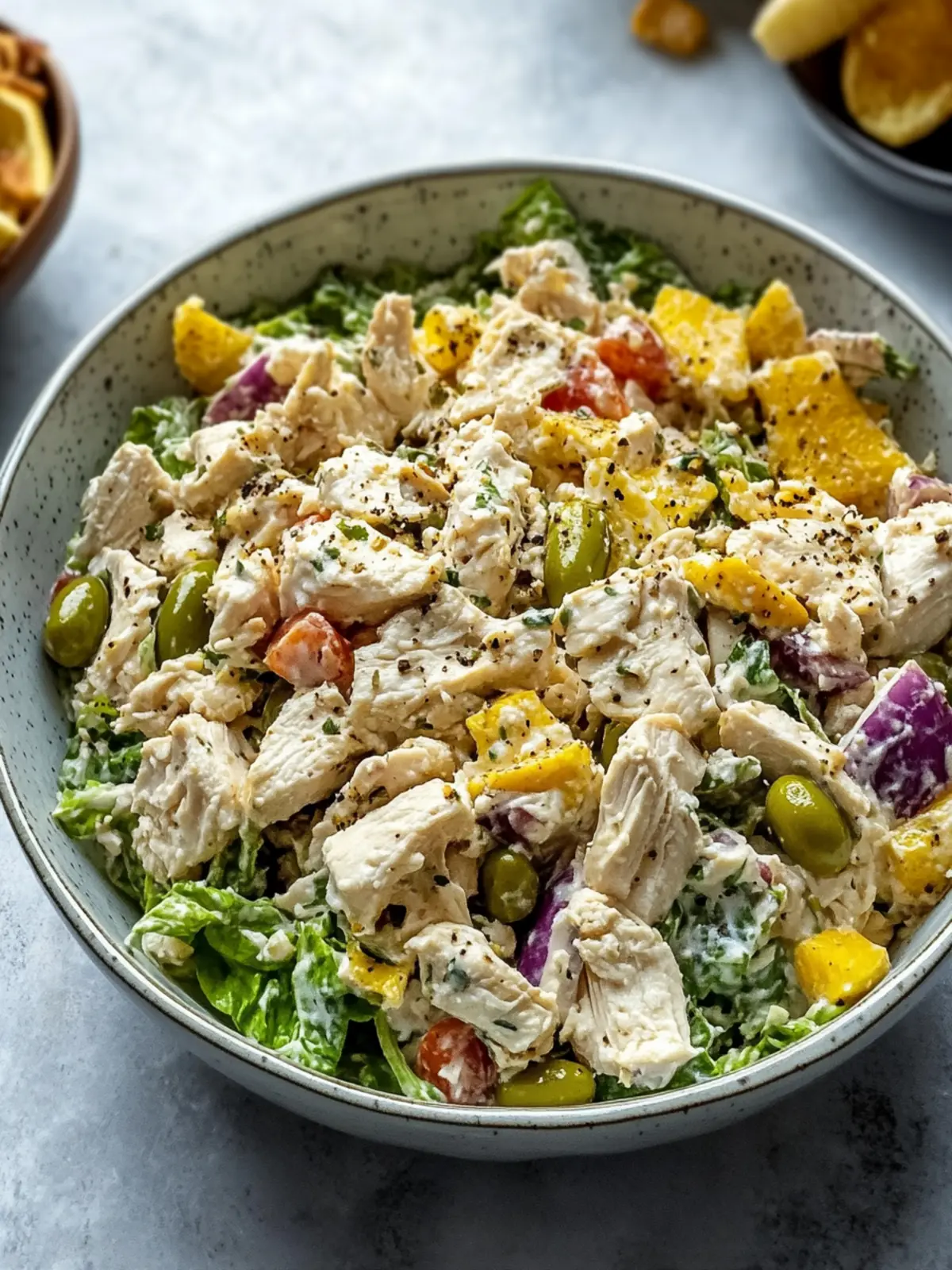 Zesty Pepperoncini Chicken Salad with Creamy Chickpeas 3 Pepperoncini Chicken Salad