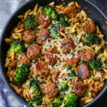Savory Chicken Sausage, Broccoli and Orzo Skillet Delight 8 Chicken Sausage, Broccoli, and Orzo Skillet