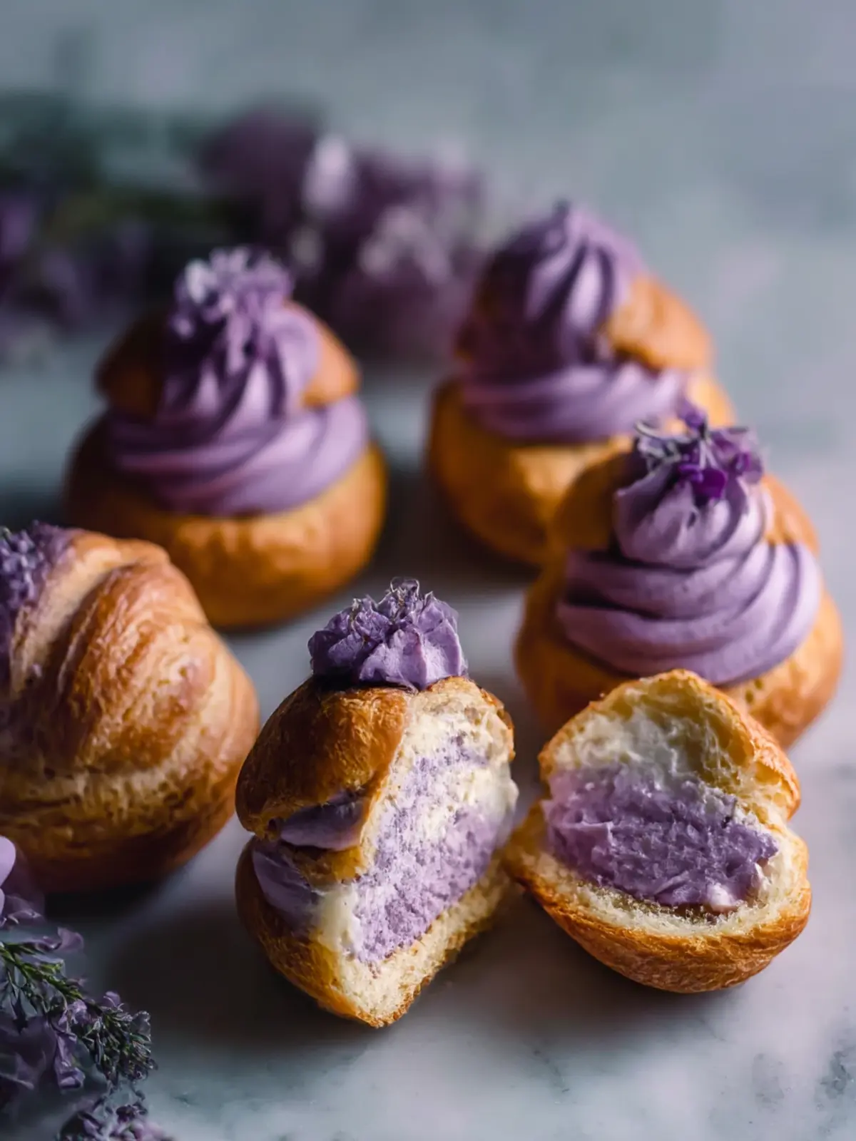 Irresistible Ube Cream Puffs That WOW Guests Every Time 2 Ube Cream Puffs