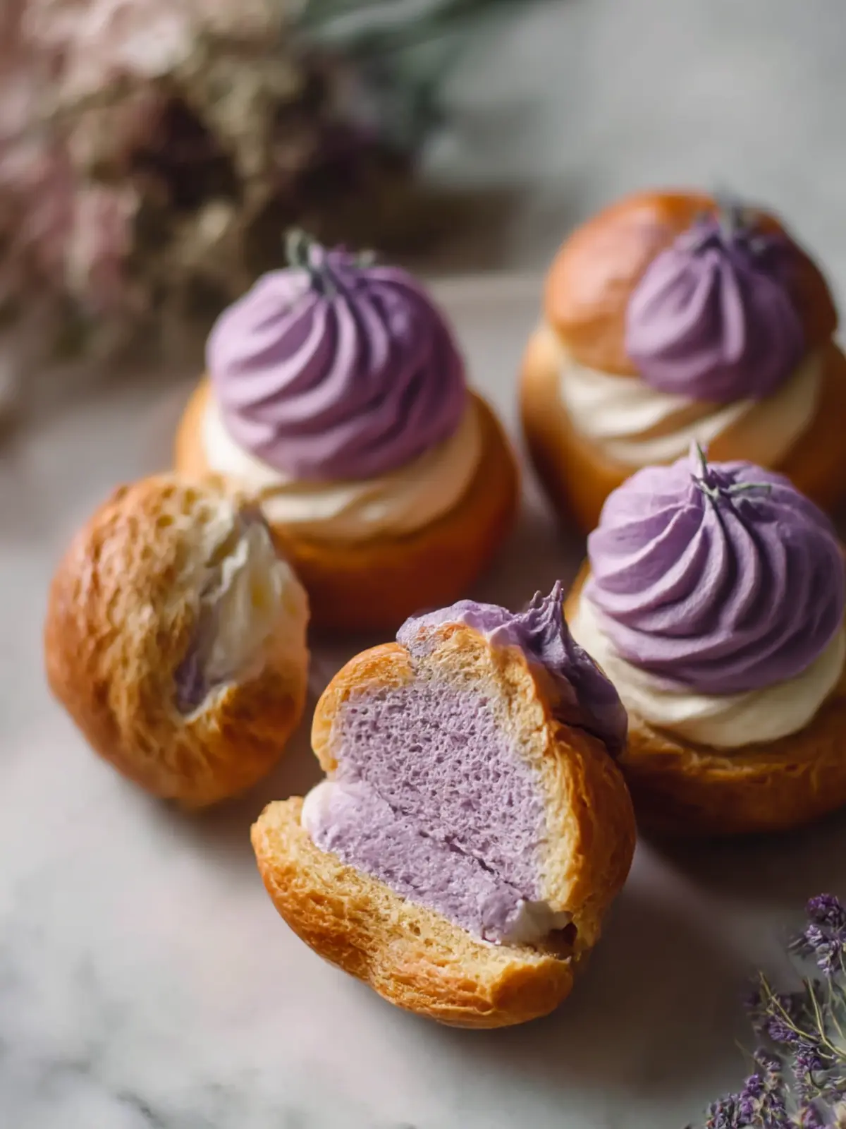 Irresistible Ube Cream Puffs That WOW Guests Every Time 4 Ube Cream Puffs