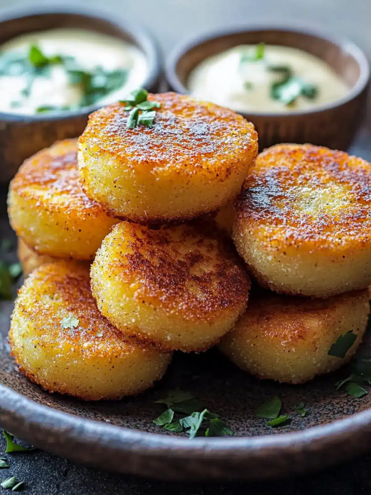 Crispy Caribbean Yucca Cakes with Zesty Garlic-Lime Mojo 4 Crispy Caribbean Yucca Cakes