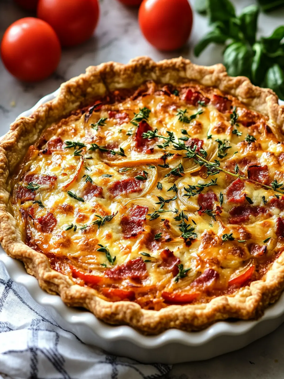 Bacon Onion Tomato Pie: A Southern Comfort to Savor 2 Bacon Onion Tomato Pie