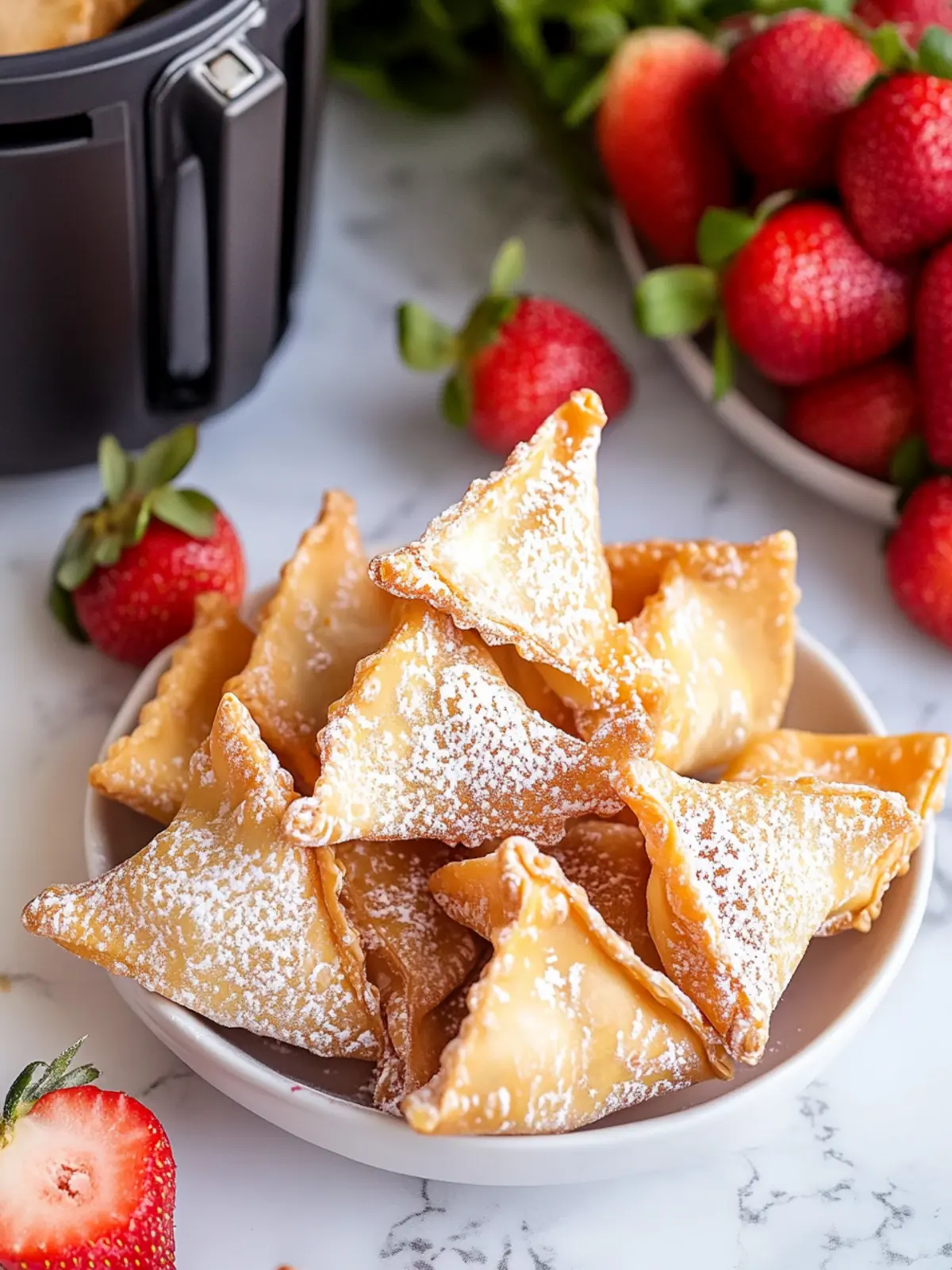 Air Fryer Strawberry Cheesecake Wontons You’ll Love to Make 2 Air Fryer Strawberry Cheesecake Wontons