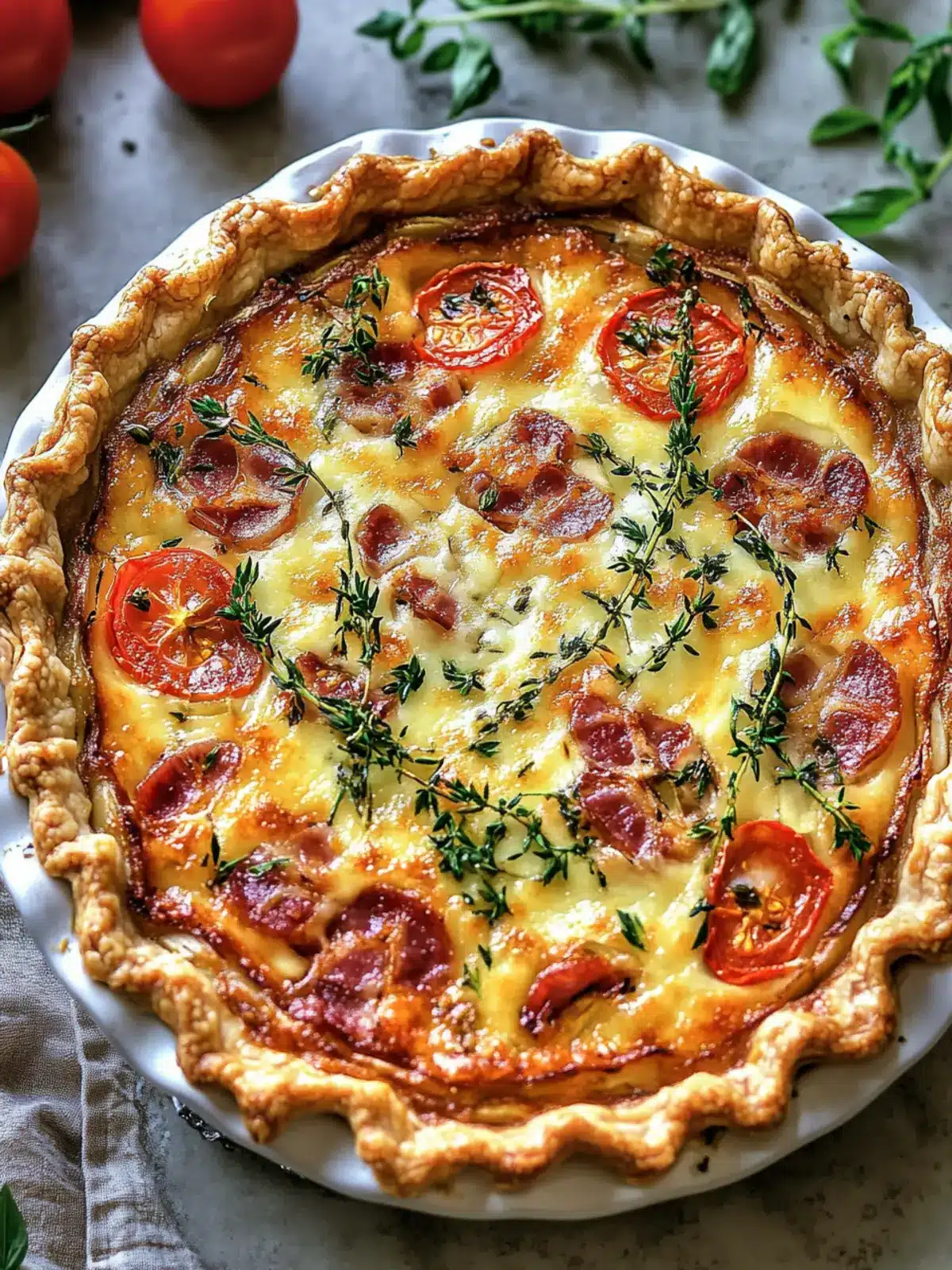 Bacon Onion Tomato Pie: A Southern Comfort to Savor 3 Bacon Onion Tomato Pie
