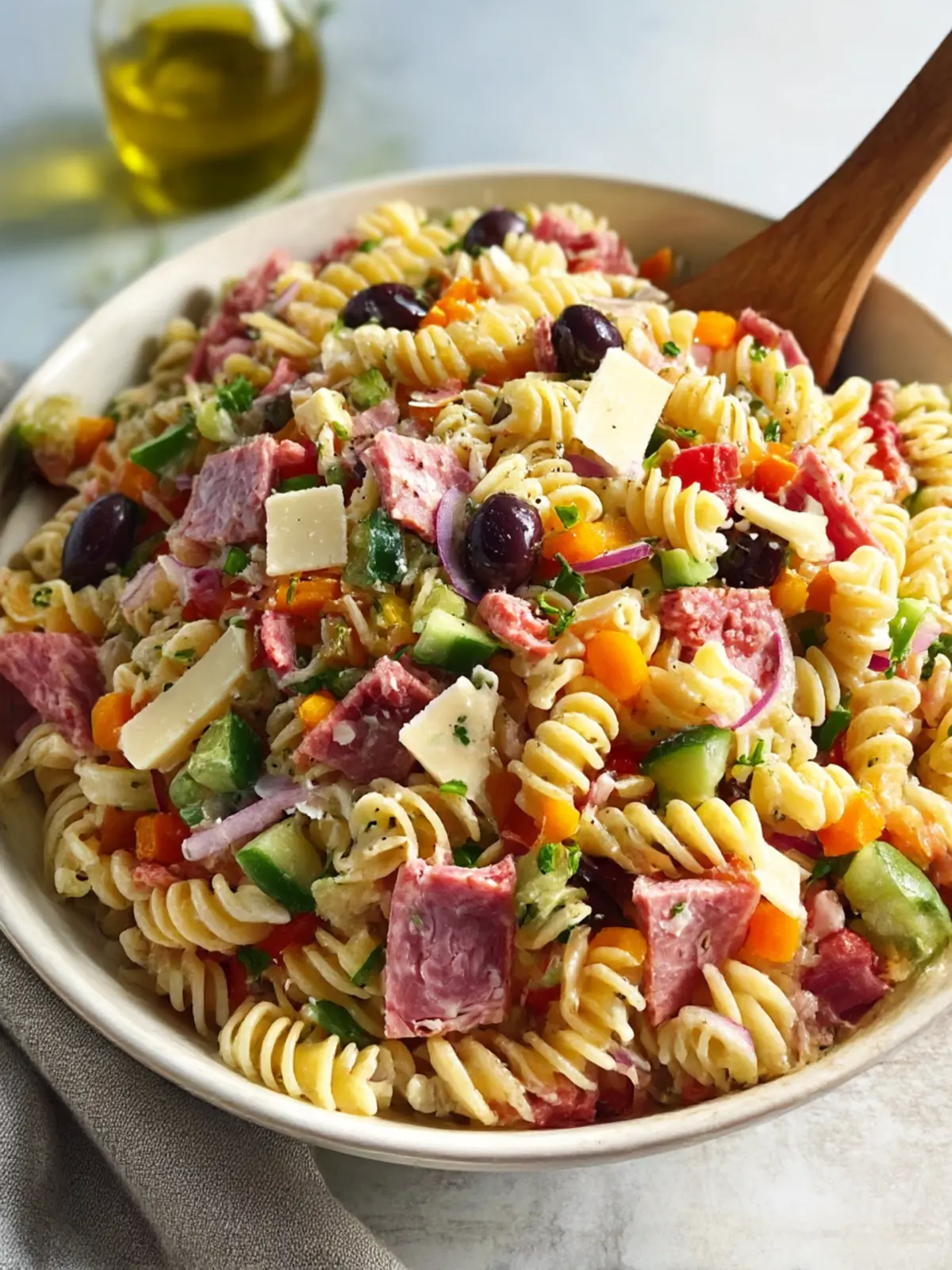 Muffuletta Pasta Salad: A Flavor-Packed Twist for Your Table 2 Muffuletta Pasta Salad
