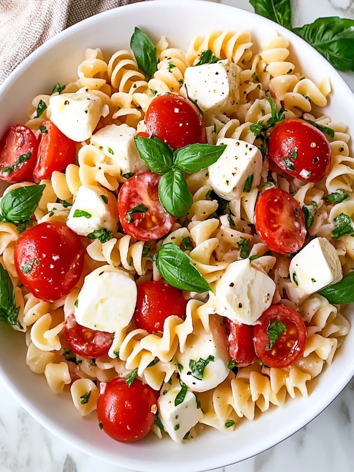 Delicious Caprese Pasta Salad: Make-Ahead for Summer Fun 2 Caprese Pasta Salad