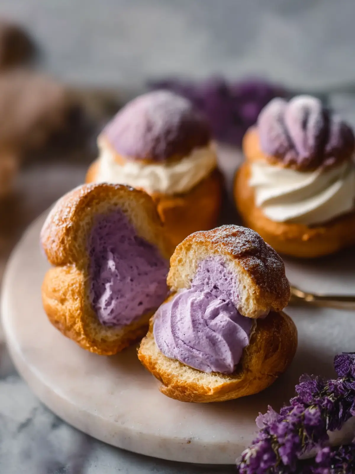 Irresistible Ube Cream Puffs That WOW Guests Every Time 3 Ube Cream Puffs