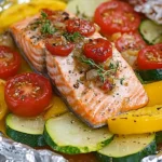 Salmon and Summer Veggies in Foil for a Fresh, Easy Dinner 3 Salmon and Summer Veggies in Foil