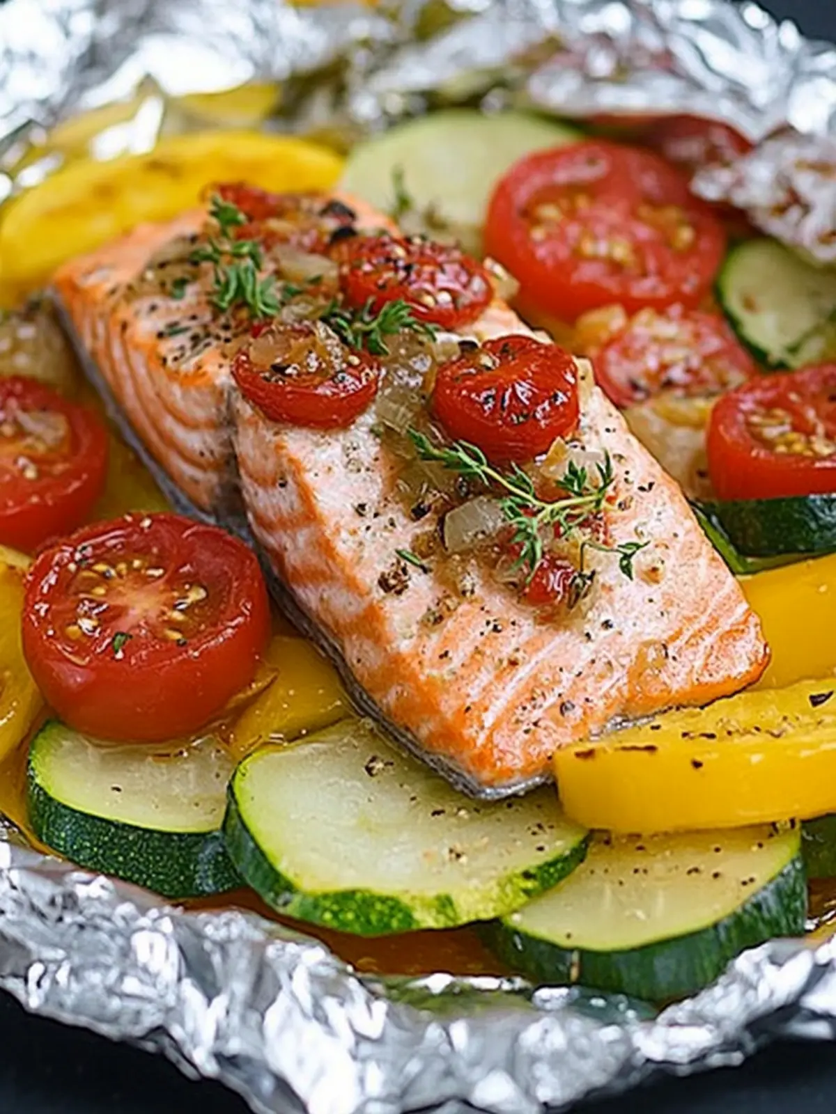 Salmon and Summer Veggies in Foil for a Fresh, Easy Dinner 5 Salmon and Summer Veggies in Foil