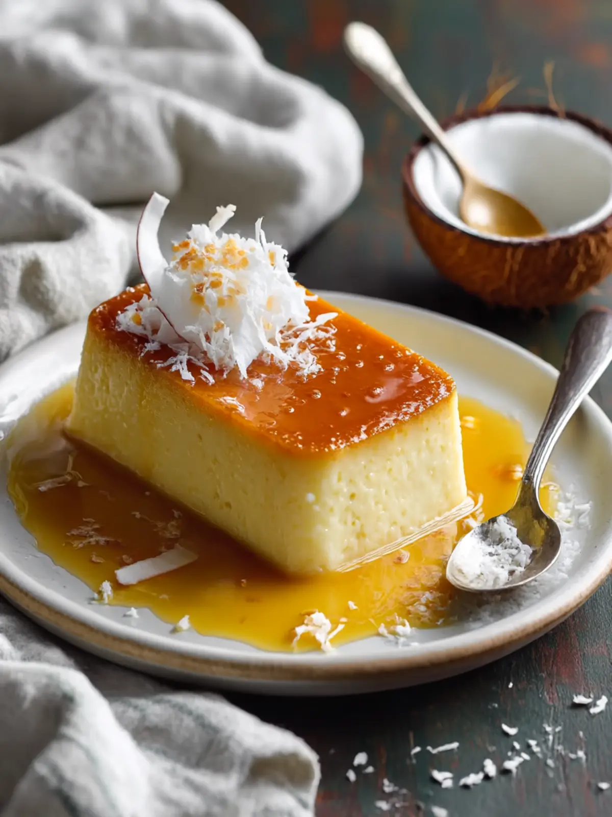 Indulge in French Antilles Coconut Flan for a Tropical Delight 2 French Antilles Coconut Flan