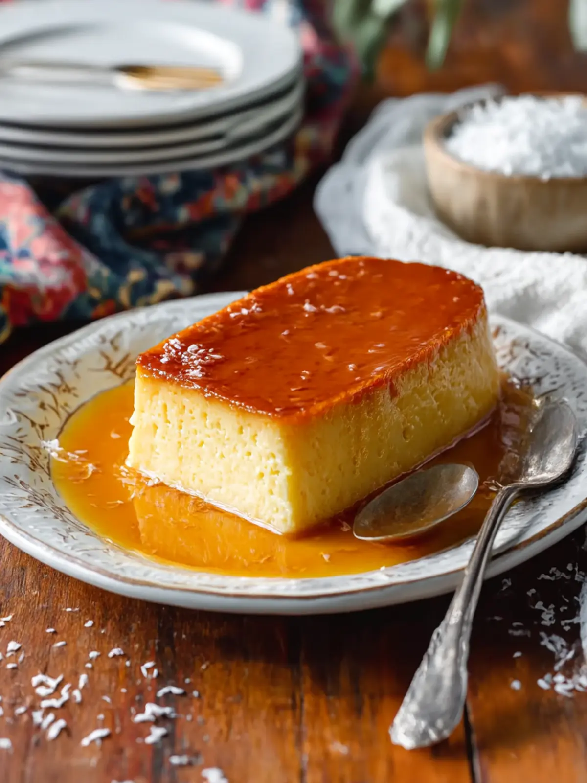 Indulge in French Antilles Coconut Flan for a Tropical Delight 4 French Antilles Coconut Flan