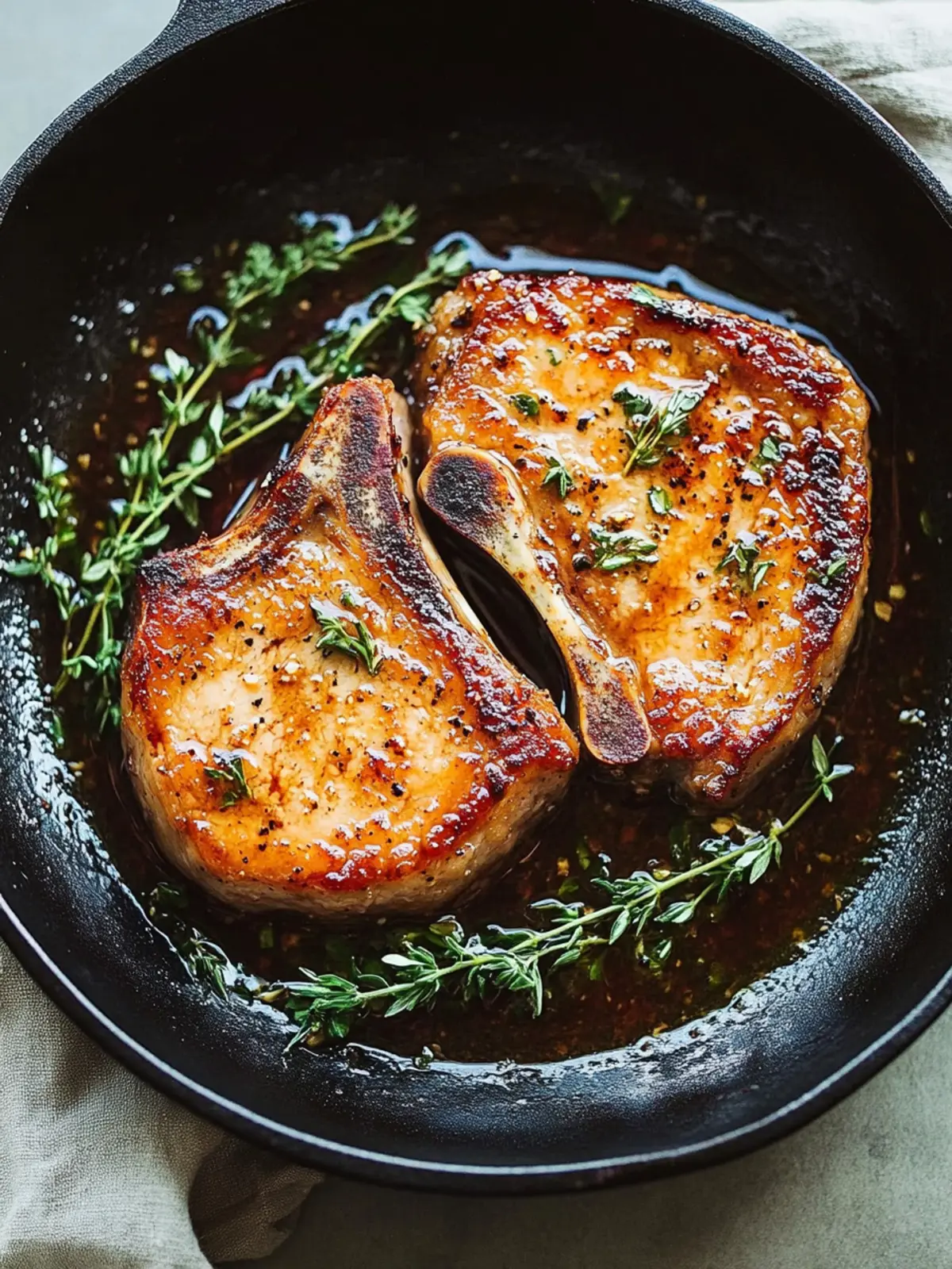 Savory Boneless Pork Chops with Irresistible Honey Garlic Sauce 3 Boneless Pork Chops