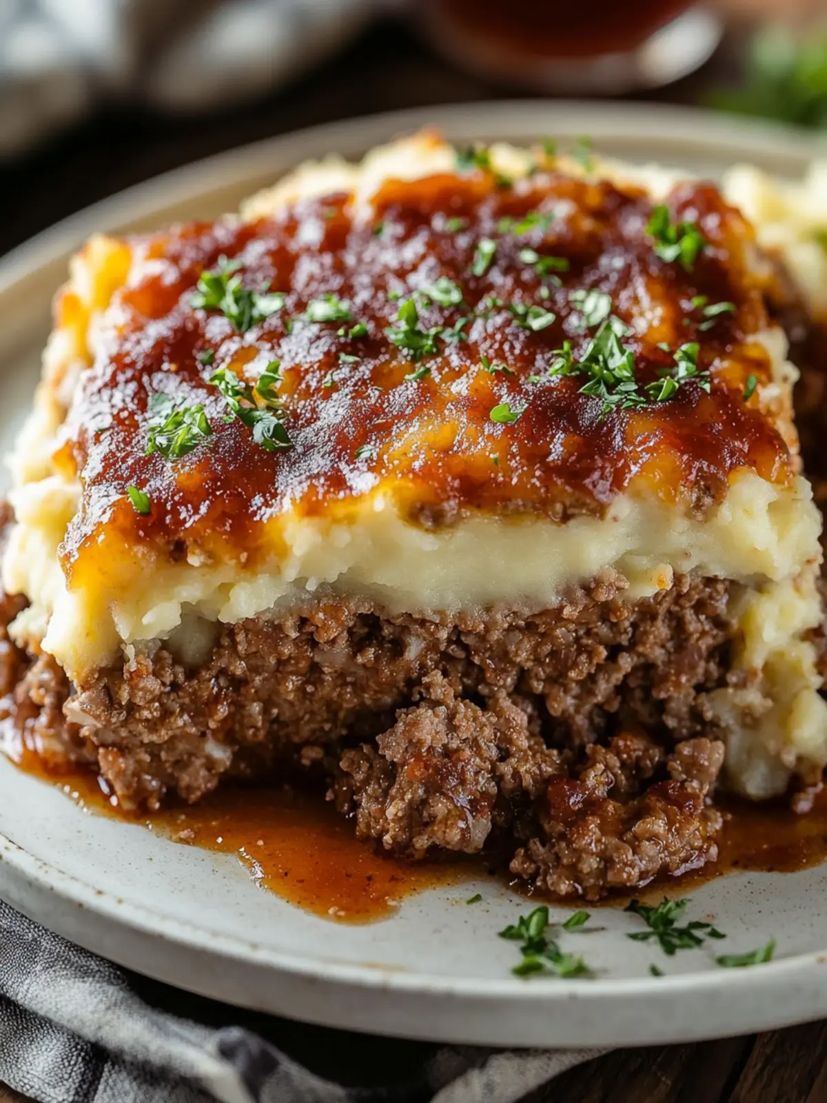 Cozy Meatloaf with Mashed Potatoes Casserole Delight 2 Meatloaf with Mashed Potatoes