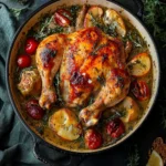 Herb Roasted Chicken in Creamy Sauce for Cozy Dinner Magic 2 Herb Roasted Chicken