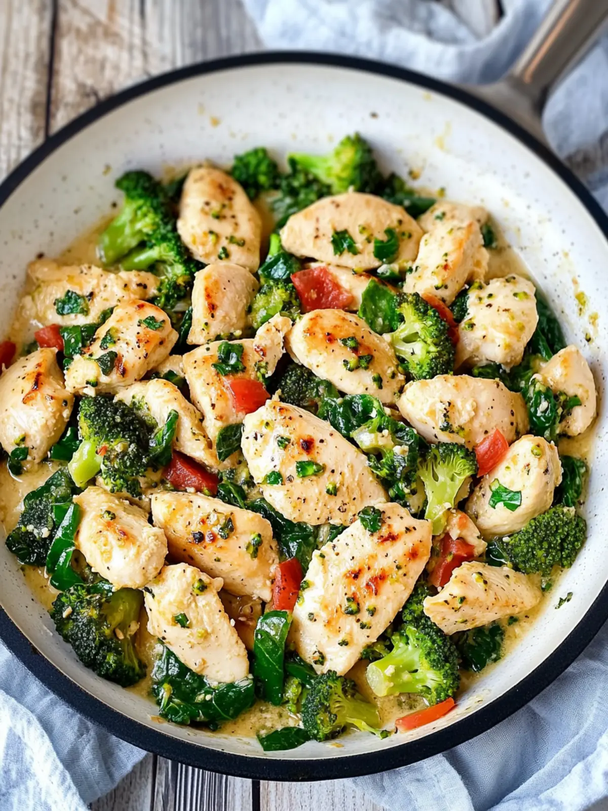 Garlic Chicken with Broccoli and Spinach: A Flavorful Bake 2 Garlic Chicken with Broccoli and Spinach