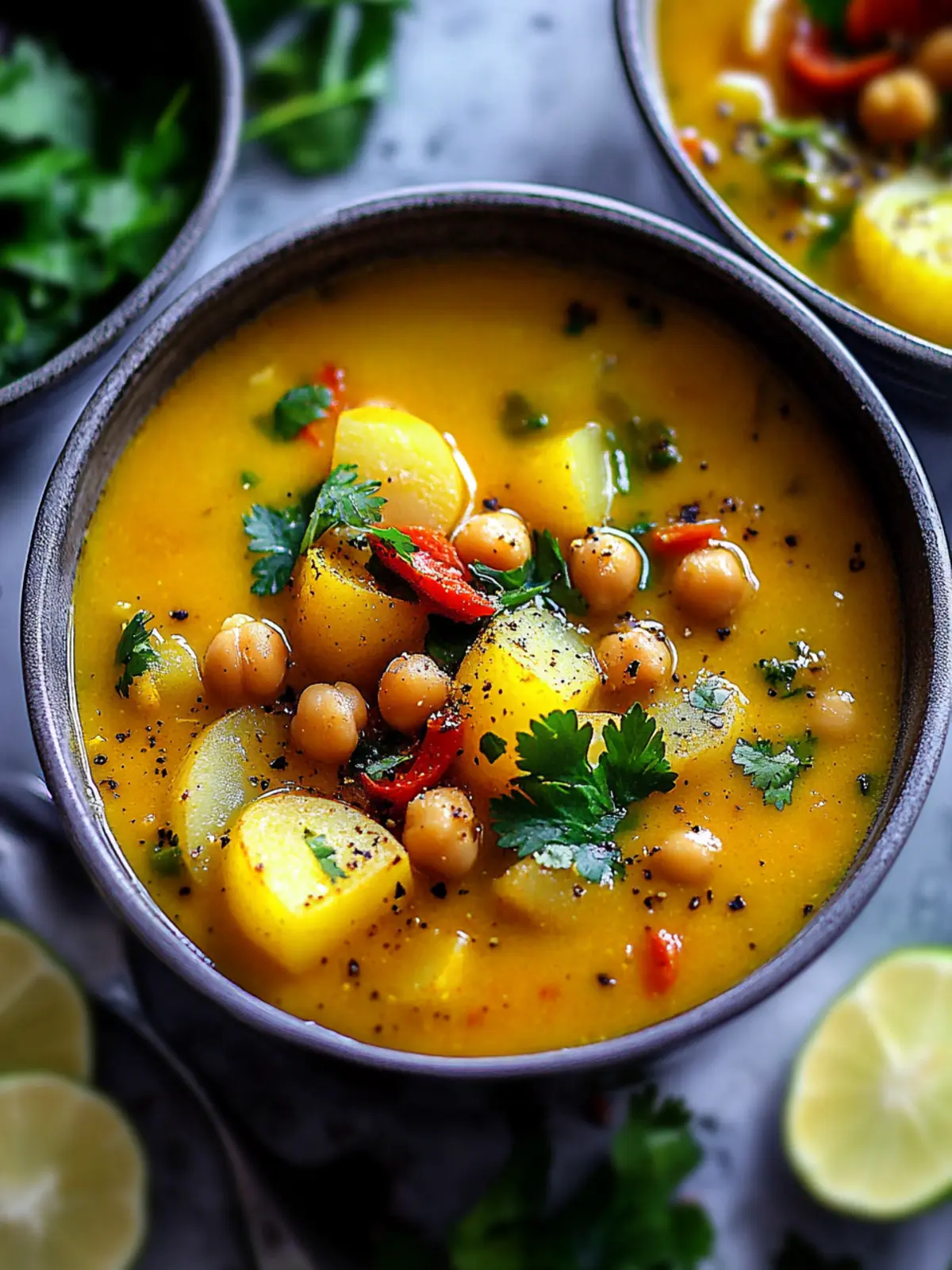 Cozy Curry Soup with Chickpeas and Potatoes Delight 3 Curry Soup with Chickpeas and Potatoes