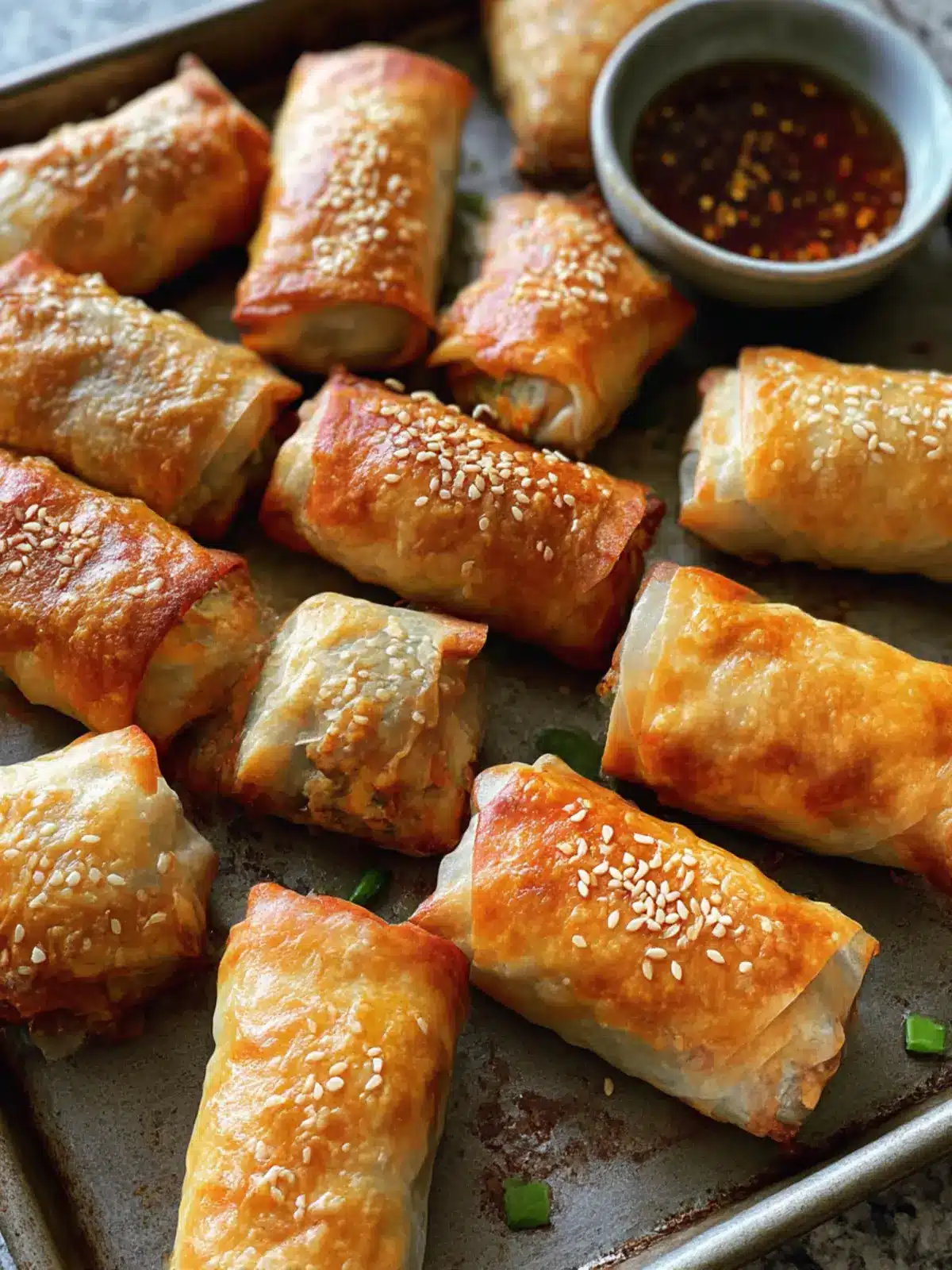 Crispy Sheet Pan Baked Egg Rolls You’ll Crave Again! 3 Sheet Pan Baked Egg Rolls
