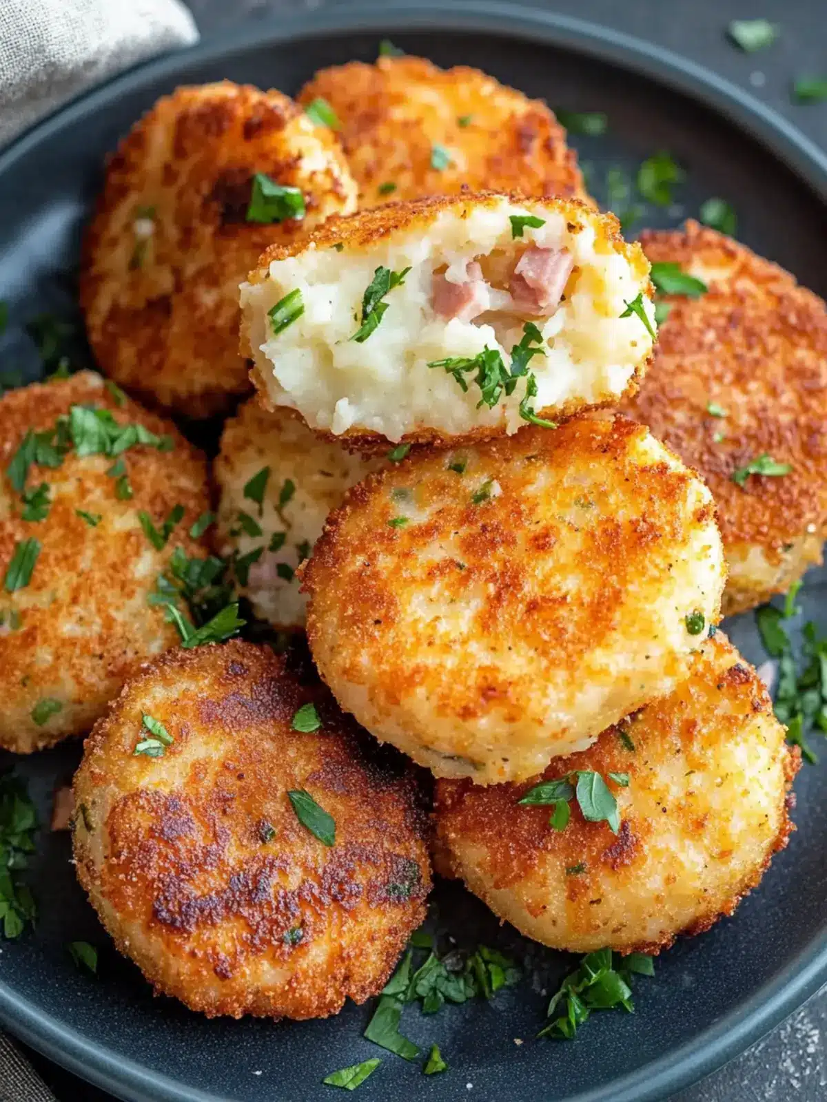 Crispy Mashed Potato Croquettes with Ham & Cheese Magic 5 Mashed Potato Croquettes (Ham & Cheese)