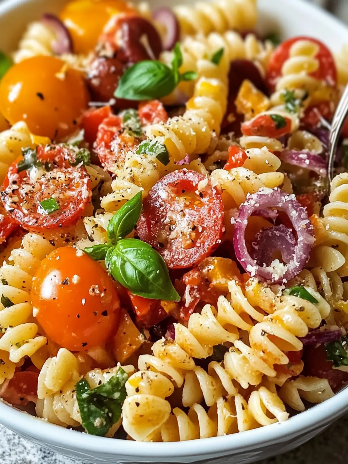 Pizza Pasta Salad That's Perfect for Summer Picnics 3 Pizza Pasta Salad