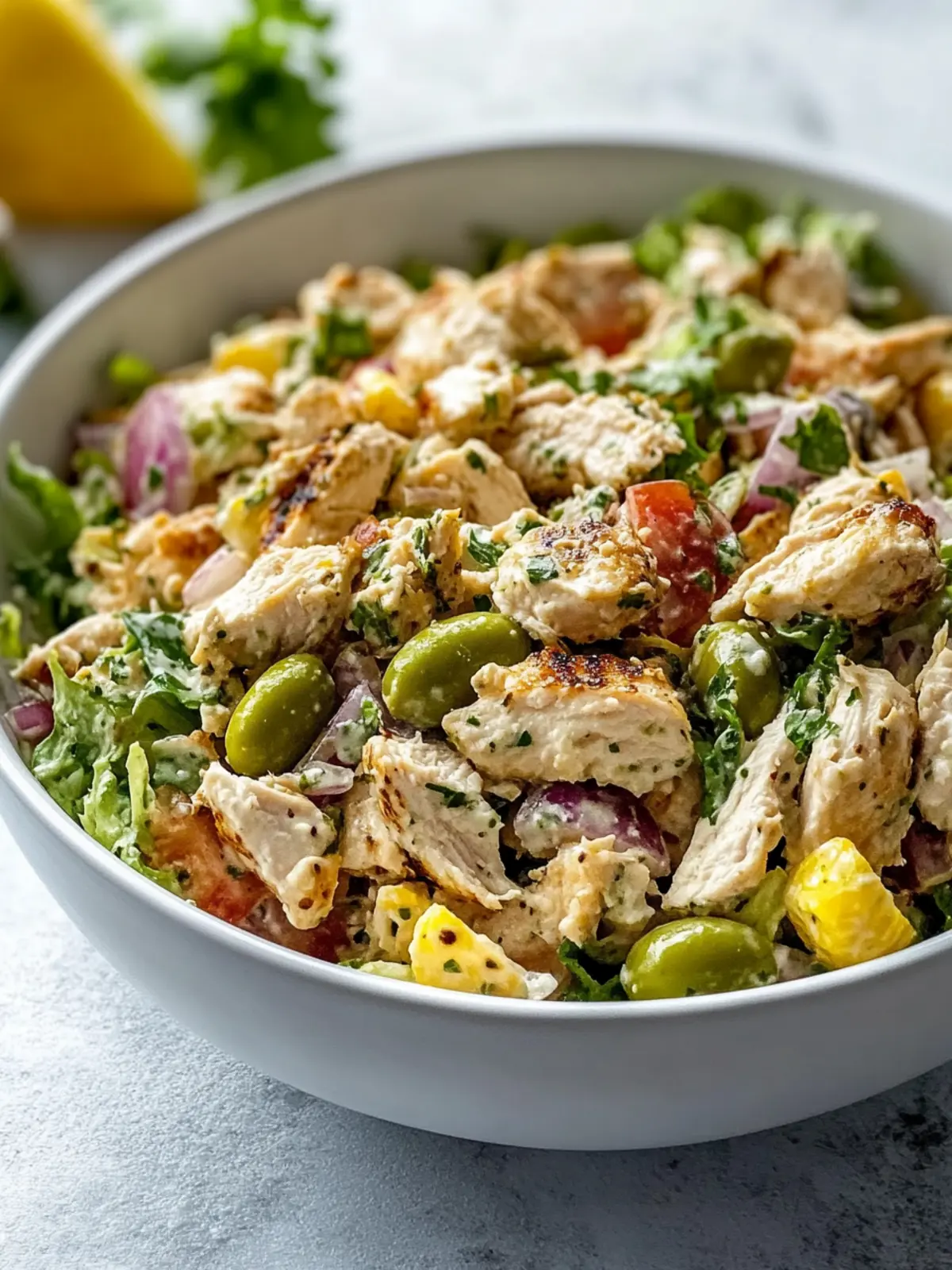 Zesty Pepperoncini Chicken Salad with Creamy Chickpeas 5 Pepperoncini Chicken Salad