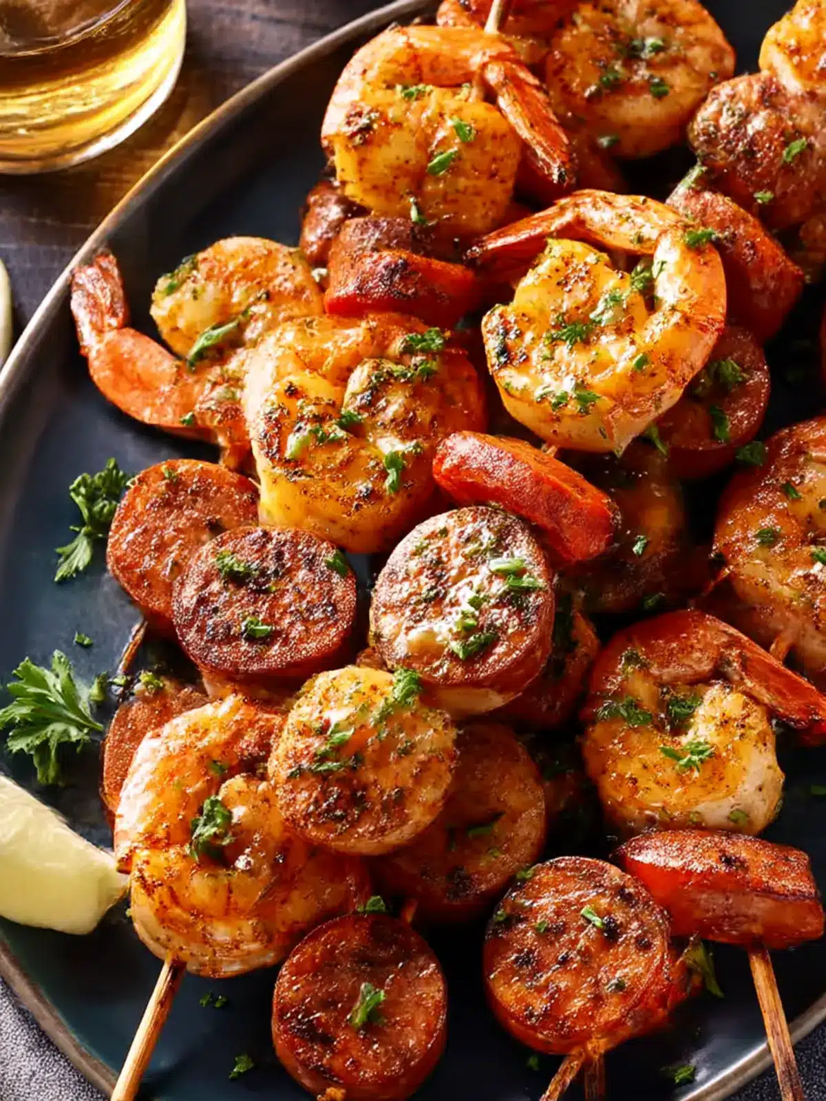 Savor Cajun Butter Shrimp & Sausage Skewers for Grilling Fun 5 Cajun Butter Shrimp & Sausage Skewers