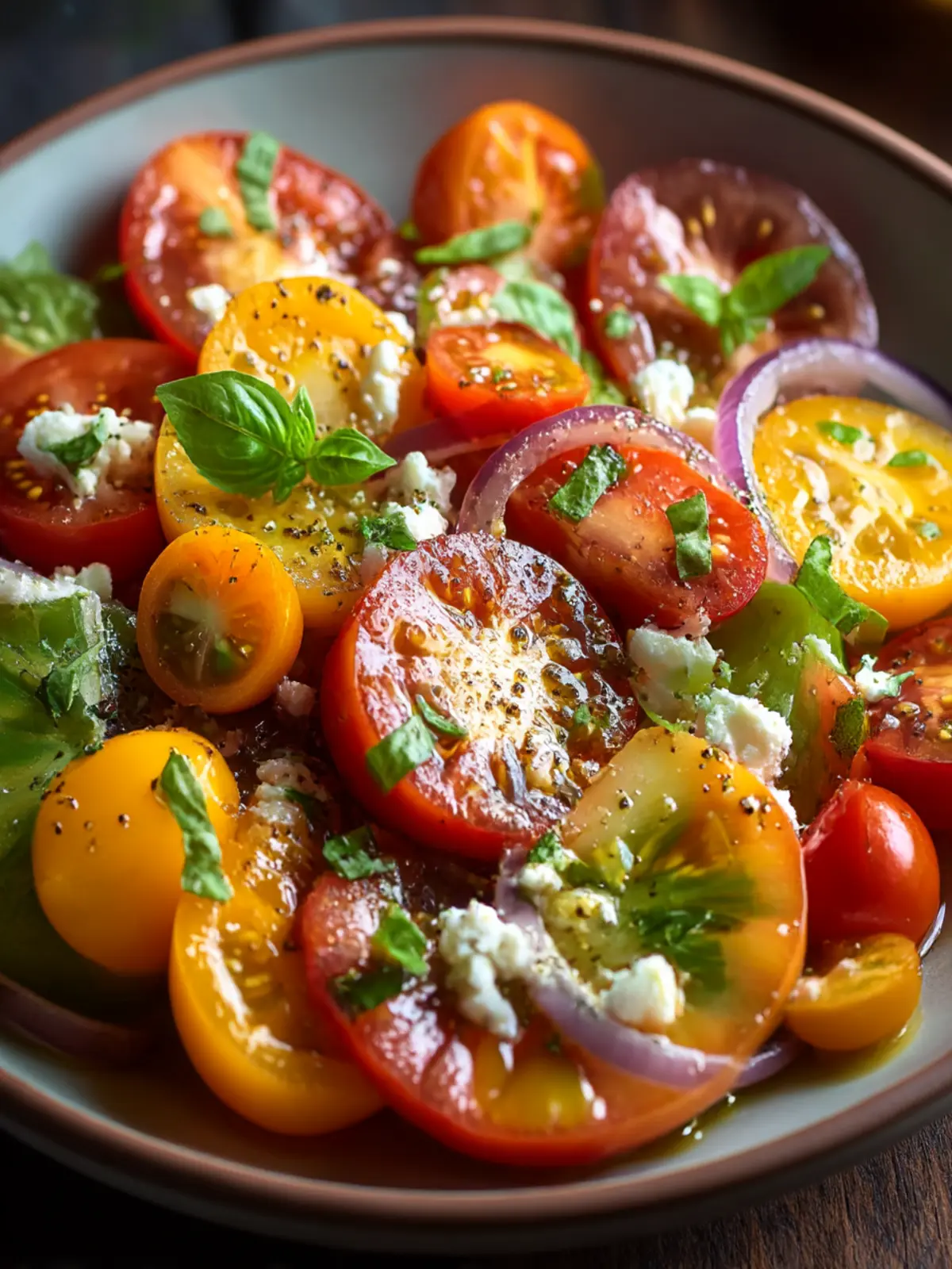 Heirloom Tomato Salad that Bursts with Summer Flavor 2 Heirloom Tomato Salad