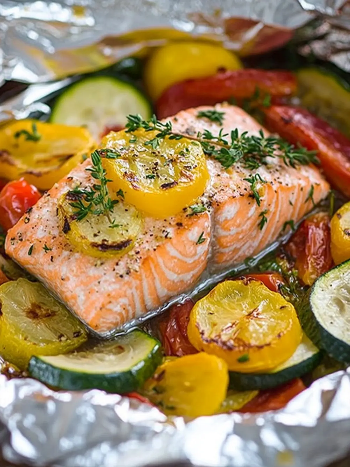 Salmon and Summer Veggies in Foil for a Fresh, Easy Dinner 2 Salmon and Summer Veggies in Foil