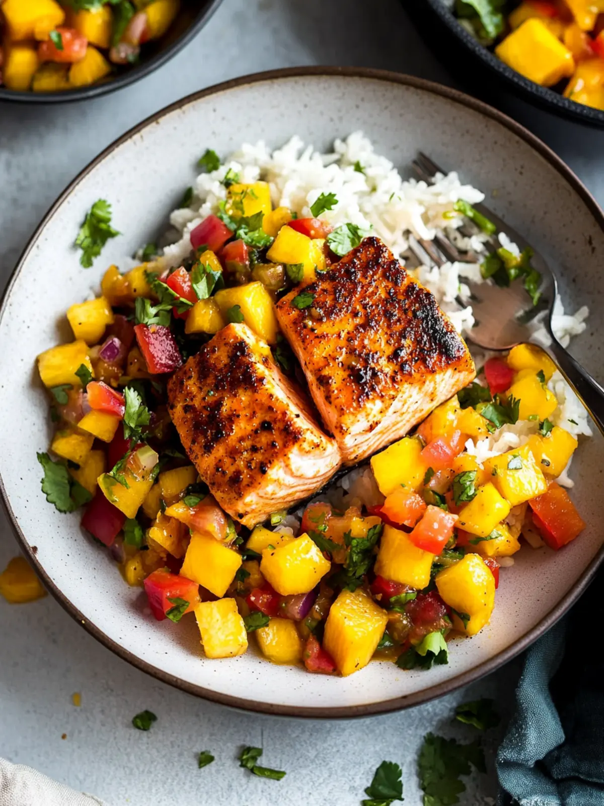 Zesty Cajun Salmon w/ Mango Salsa for an Amazing Dinner 4 Cajun Salmon w/ Mango Salsa