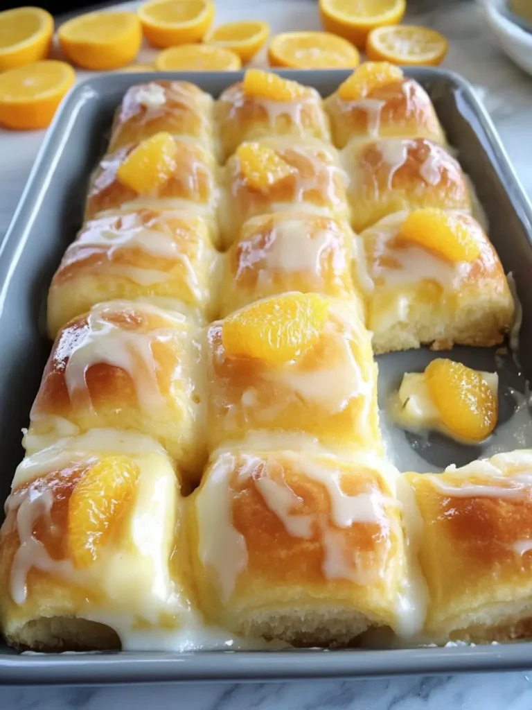 Orange Rolls with a Warm Sour Cream Butter Glaze