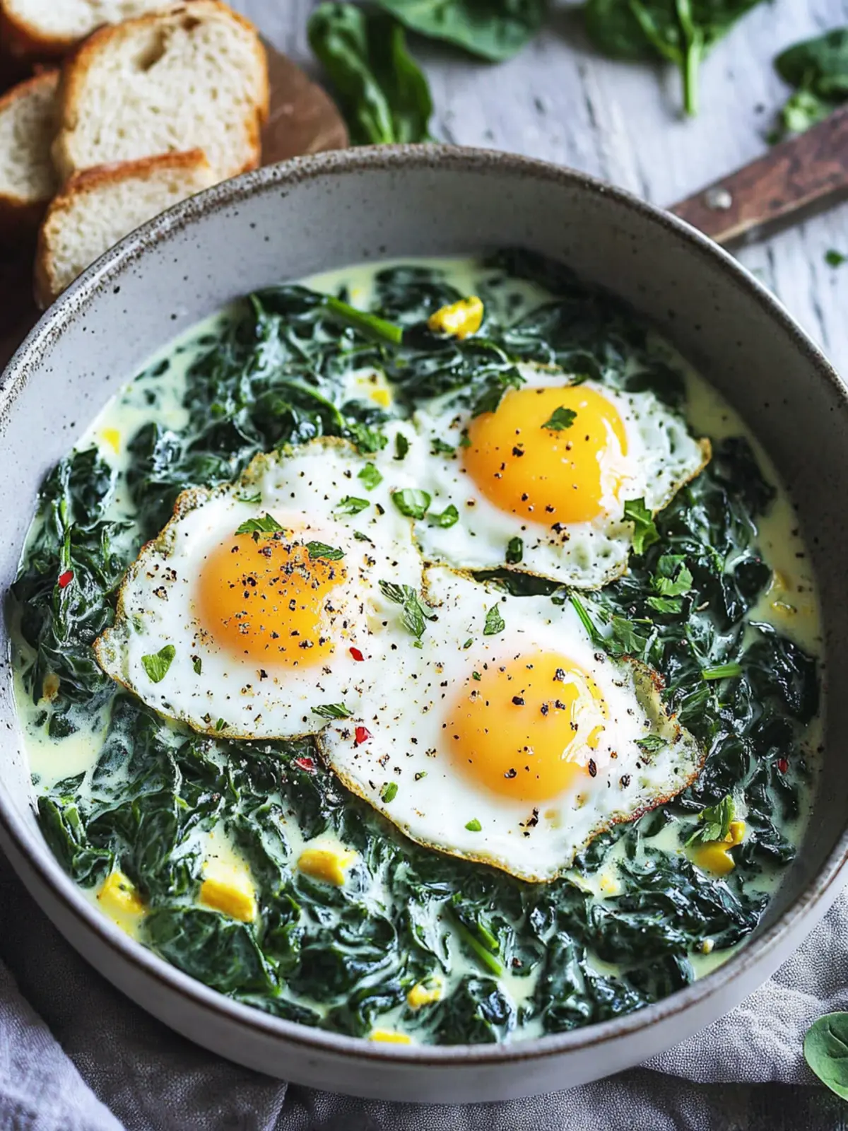 Creamy Spinach and Eggs to Brighten Your Breakfast Routine 2 Creamy Spinach and Eggs
