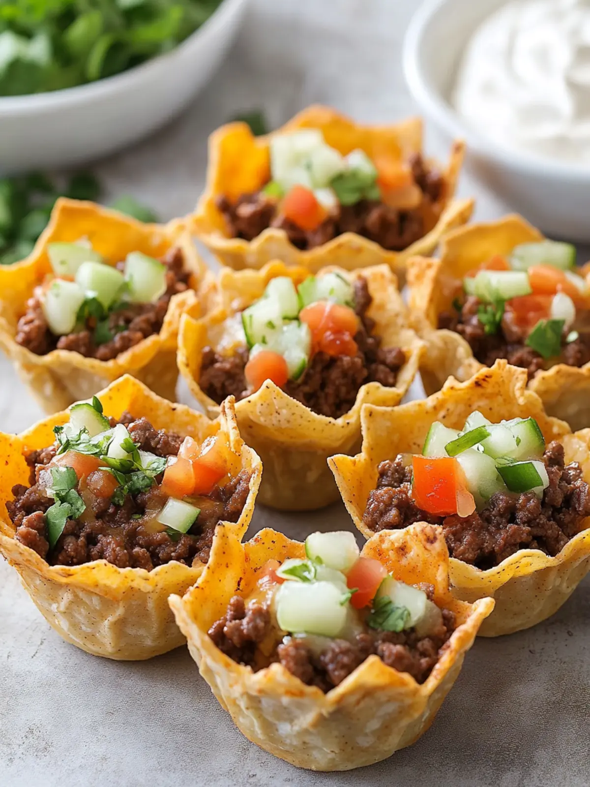 Beef Taco Cups: Easy, Cheesy Bites for Taco Night Delight 2 Beef Taco Cups