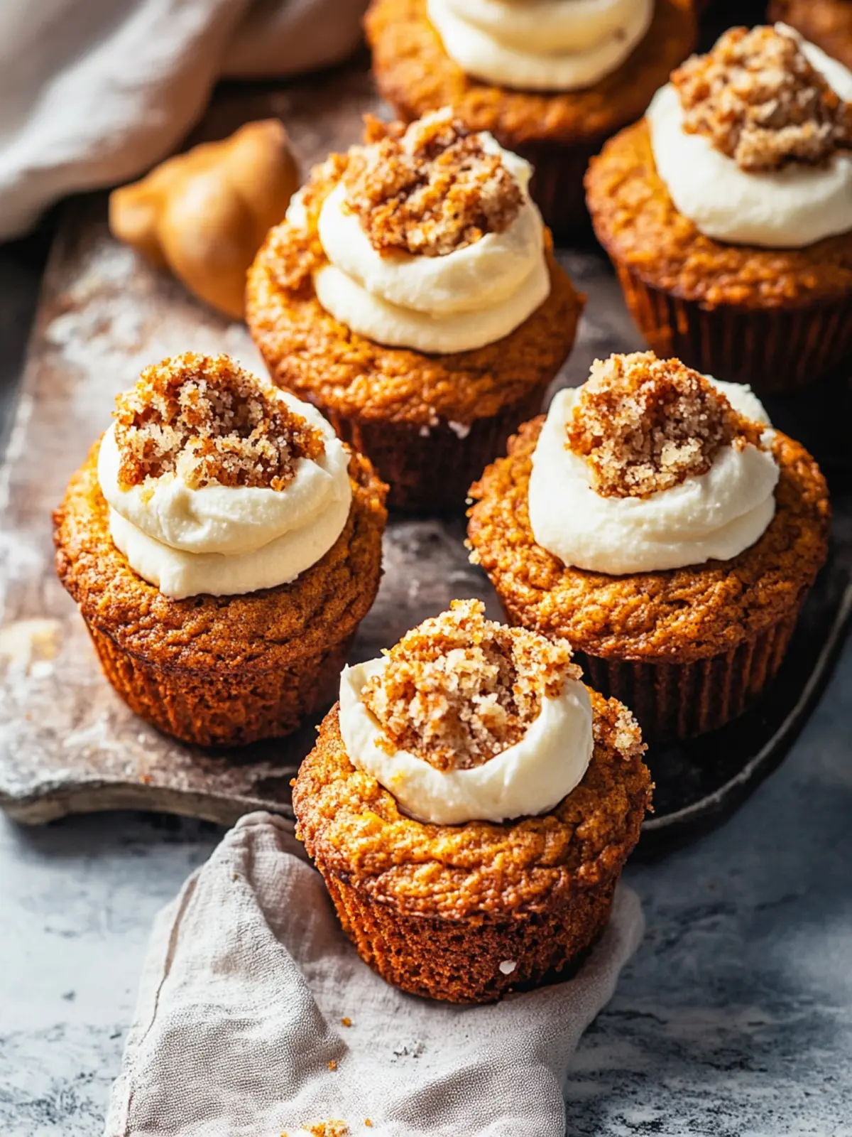Pumpkin Muffins with Maple Cream Cheese Filling