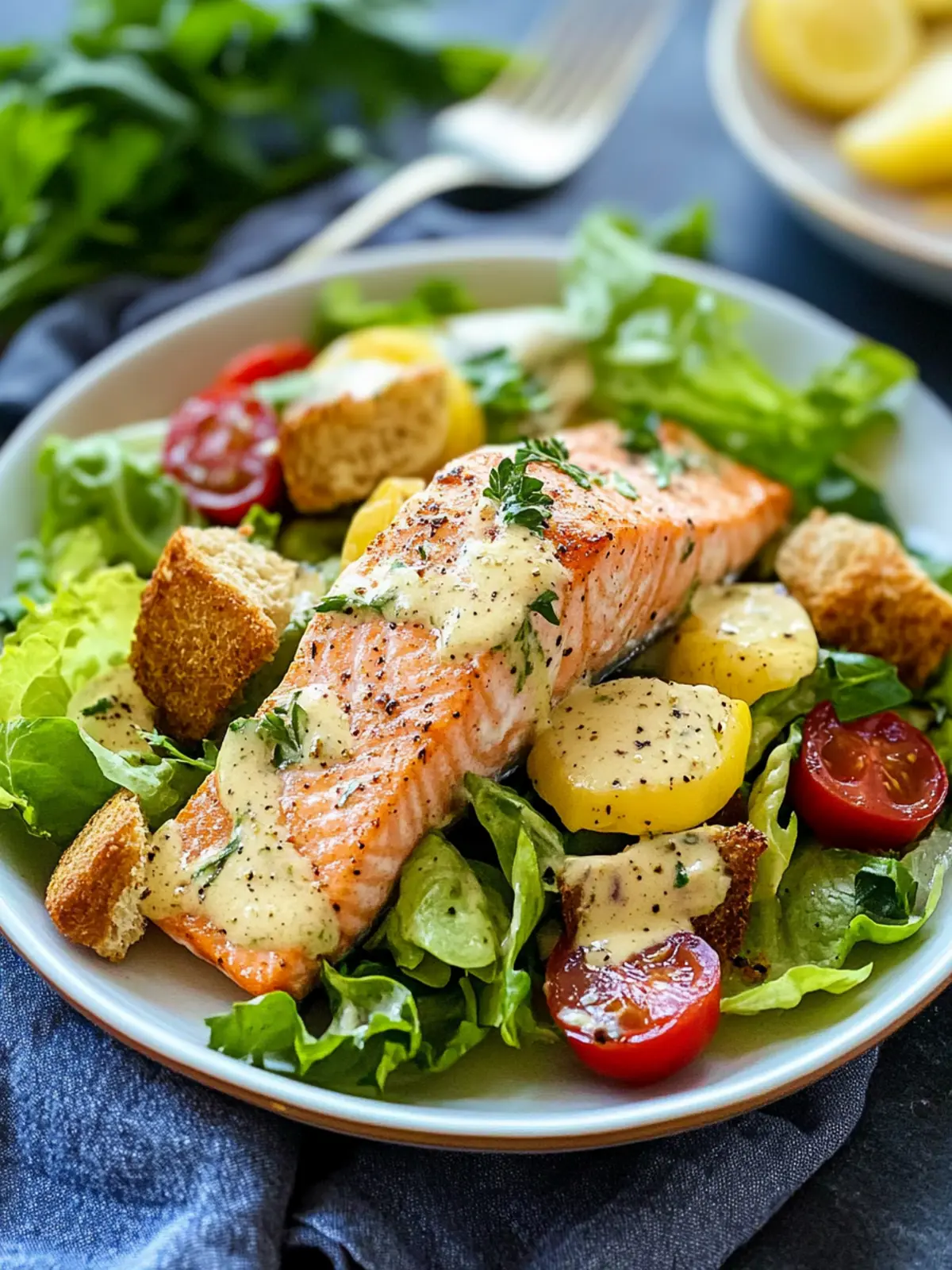 Roasted Salmon Caesar Bliss: Easy Flavor in Every Bite 5 Roasted Salmon Caesar