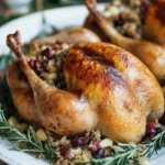 Cornish Hens with Apple-Cranberry Rice Stuffing for Holidays 9 Cornish Hens with Apple-Cranberry Rice Stuffing