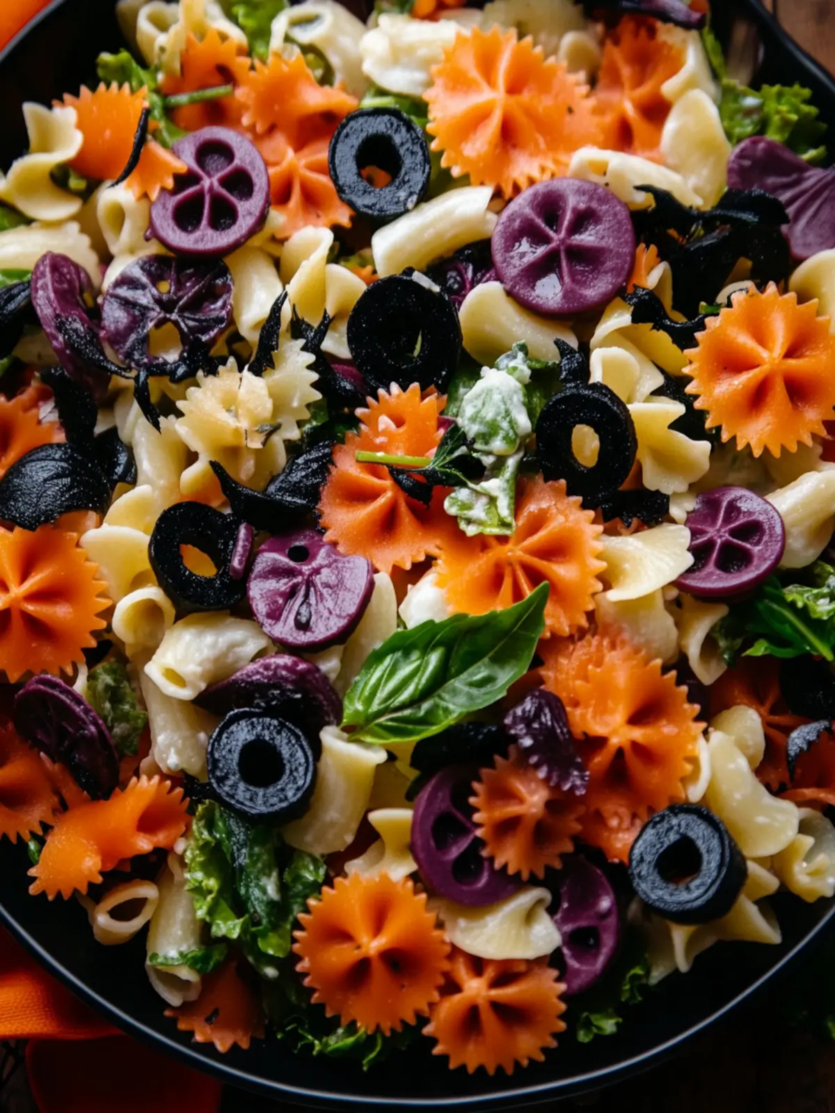 Spooky Vegan Halloween Pasta Salad That Celebrates Fall Flavors 5 Halloween Pasta Salad