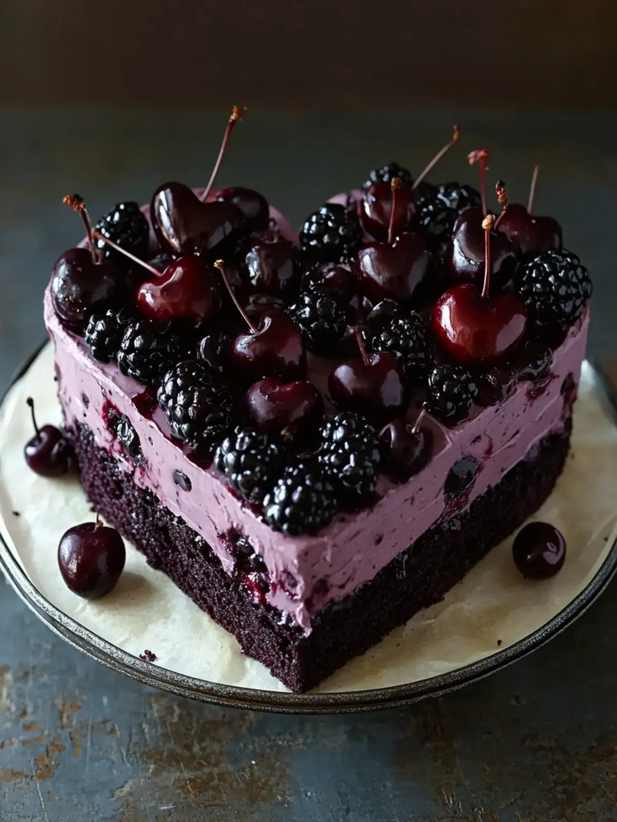 Delight in Decadence: Black Cherry Heart Cake Recipe 5 Black Cherry Heart Cake