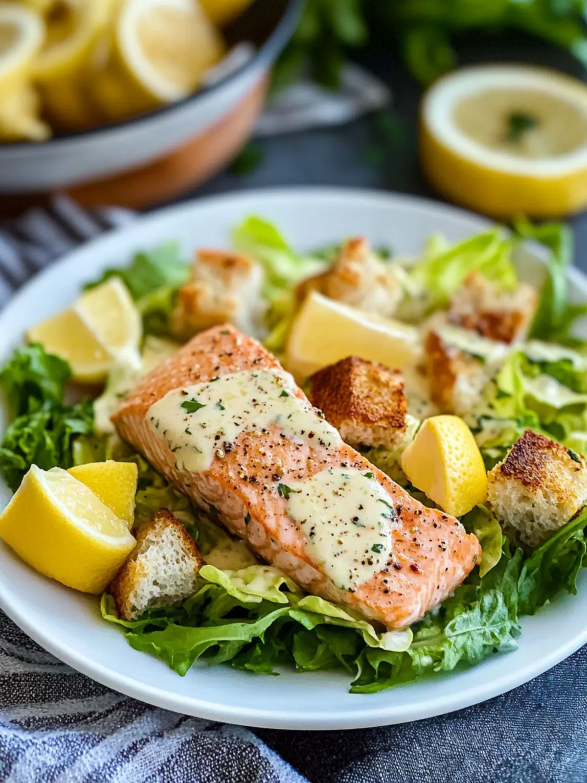 Roasted Salmon Caesar Bliss: Easy Flavor in Every Bite 2 Roasted Salmon Caesar