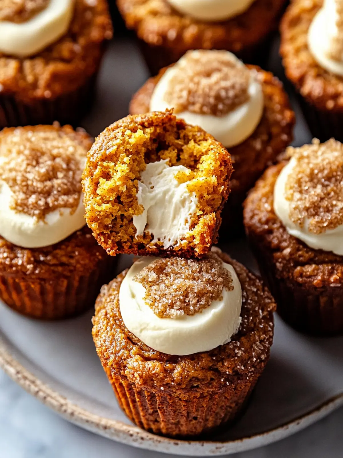 Pumpkin Muffins with Maple Cream Cheese Filling