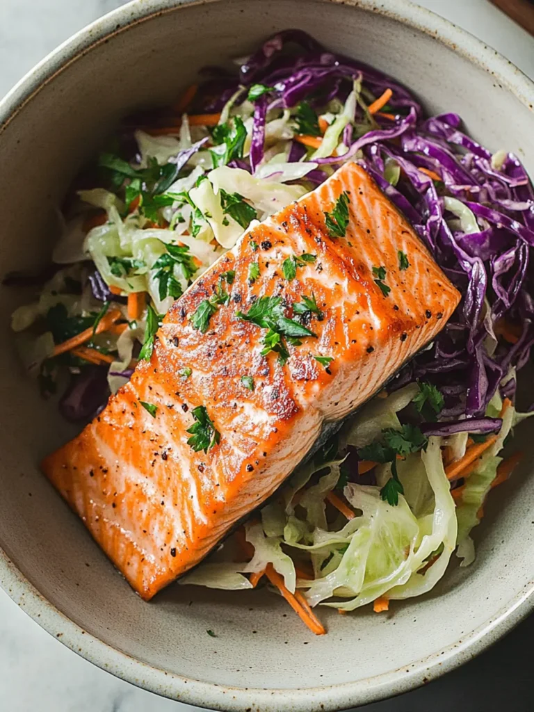 Salmon with Cabbage Slaw