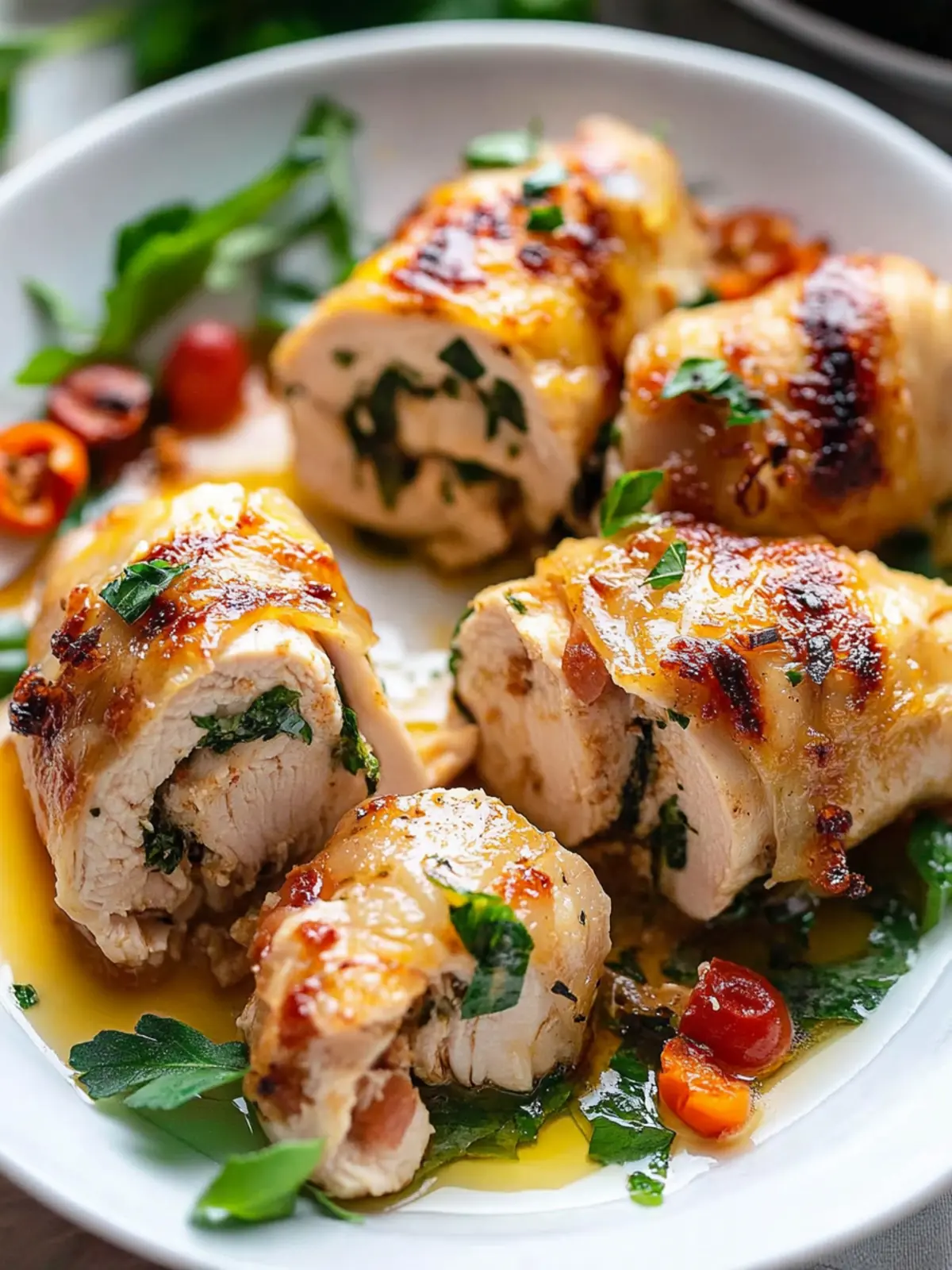 Savory Chicken Involtini with Spinach and Cheese Delight 2 Chicken Involtini