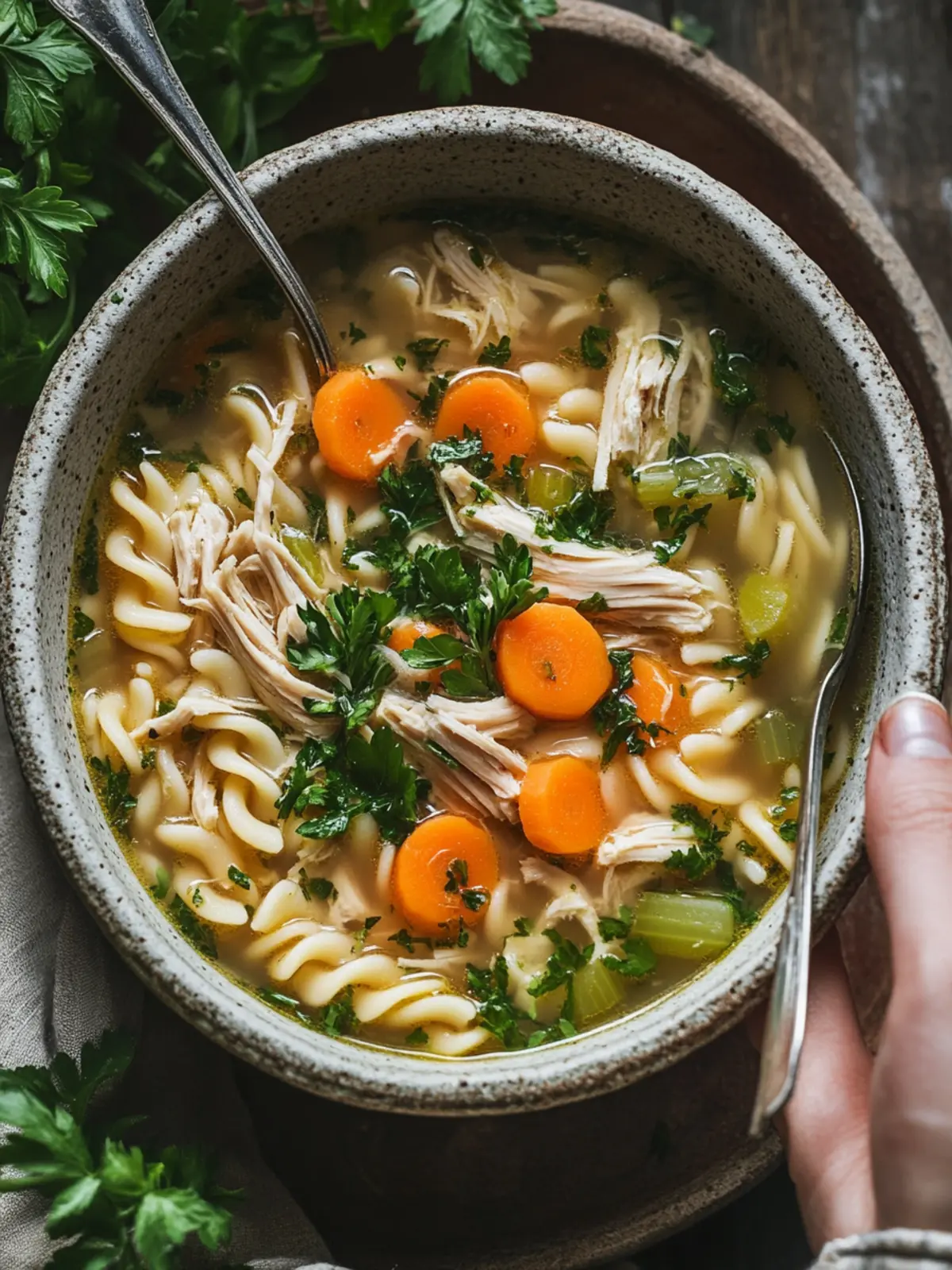 Herbal Chicken Noodle Soup That Heals and Comforts You 3 Chicken Noodle Soup with Herbs
